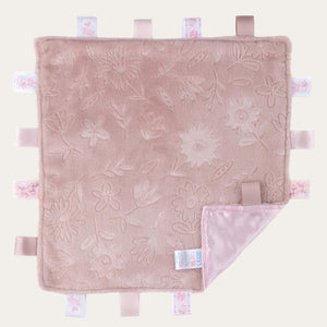 Dusky pink flower embossed Baby Comforter