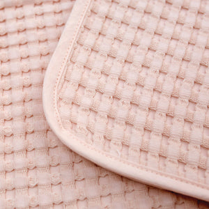 Gorgeous dusky pink baby waffle blanket.