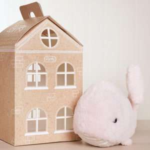 Pink Plush Whale Toy – 28 cm Baby Soft Toy