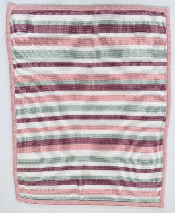 Stripe Blanket- Light Pink and White main image 0