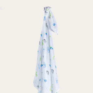 Prehistoric Pals Muslin Swaddle Blanket – breathable and soft for babies