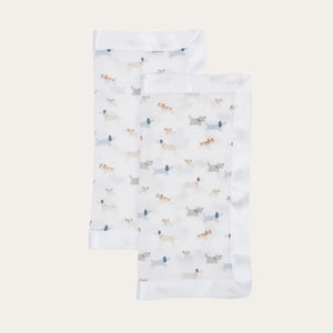 Muslin Security Comforter Blanket 2 pack - Puppy Dog Baby Comforter.