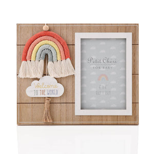Photo Frame 'Welcome to the World' Rainbow Photo Frame.