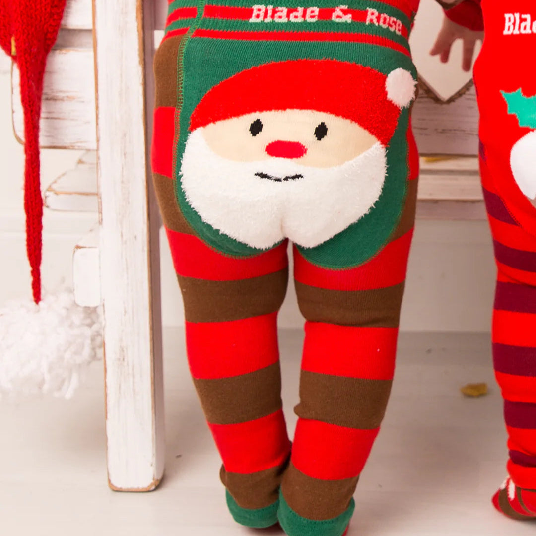 Red Santa baby Christmas leggings