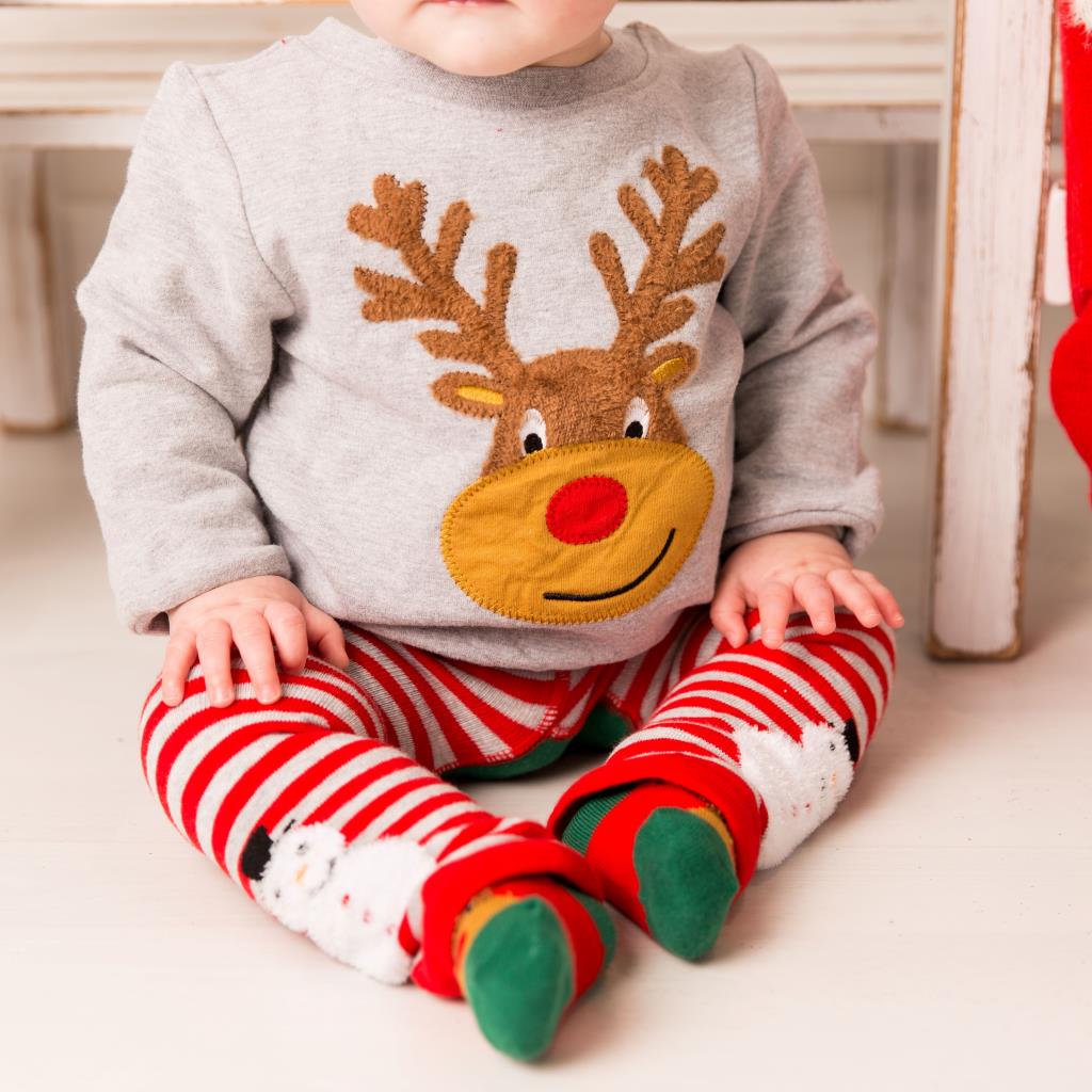 Baby Clothing 'Festive Reindeer' Sweater Christmas.