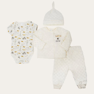 Cream Safari Baby Clothing Gift Set – Unisex