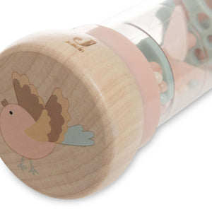 Sensory rain rattle toy with fairy and bird characters