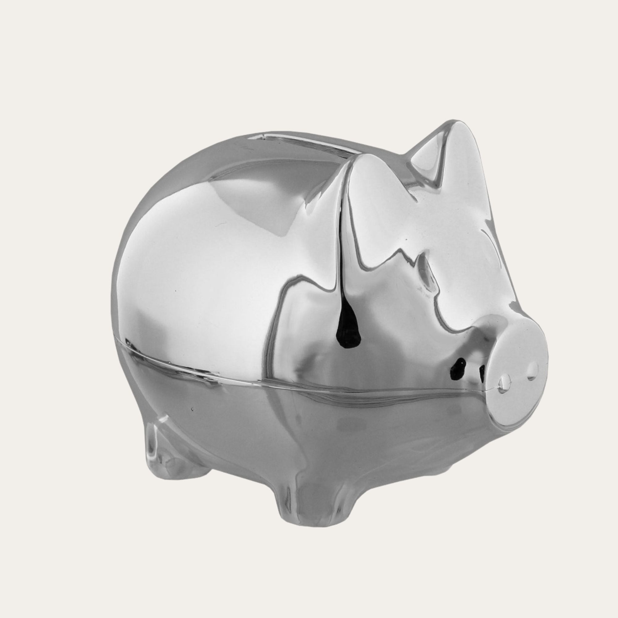 Silver Plated Piggy Bank Money Box Money Box.