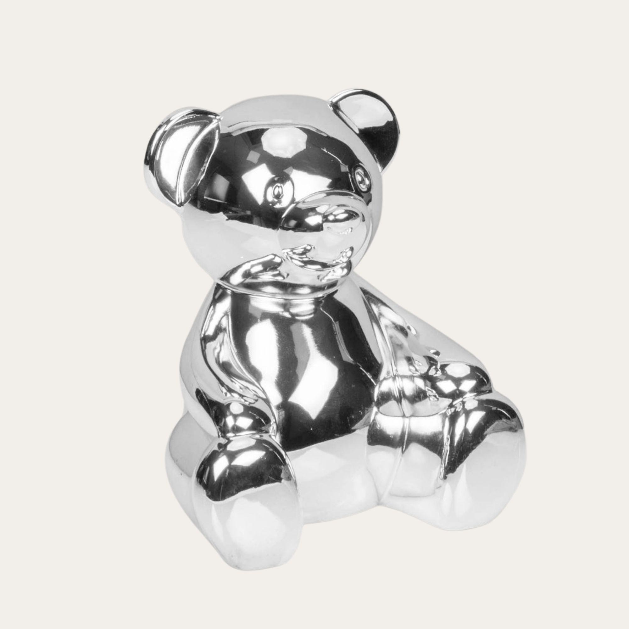 Silver Plated Money Box 'Teddy Bear' Money Box.