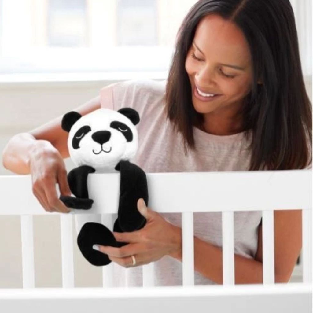 Black and white panda that cries. Cuddly toy.