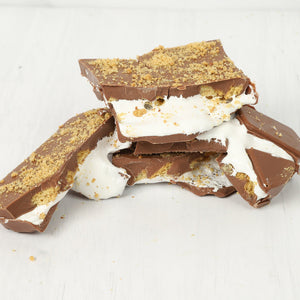 Milk Chocolate Bar Filled with Marshmallow and Biscuit