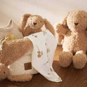 Rattle Bunny Riverside in Soft Biscuit Boucle Rattle.