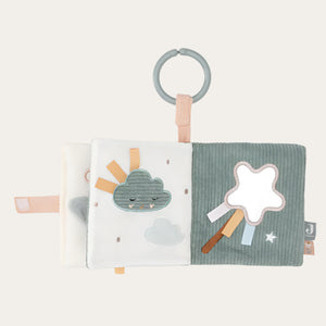 Fabric baby book featuring Lovely Birds characters