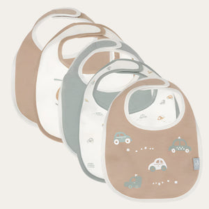 Absorbent baby bibs in breathable fabric