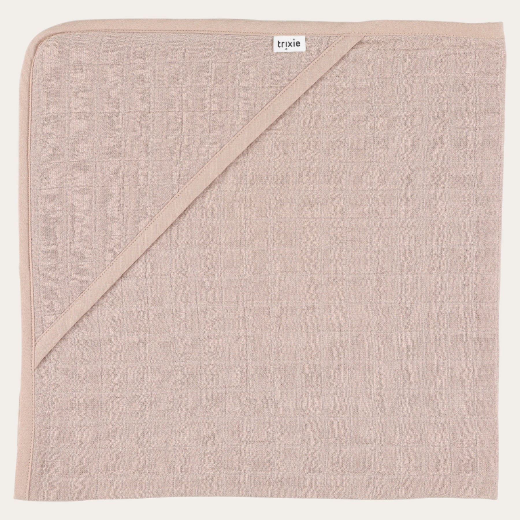 Organic Hooded Baby Towel – Bliss Rose Pink Muslin | 75x75cm Baby Towel