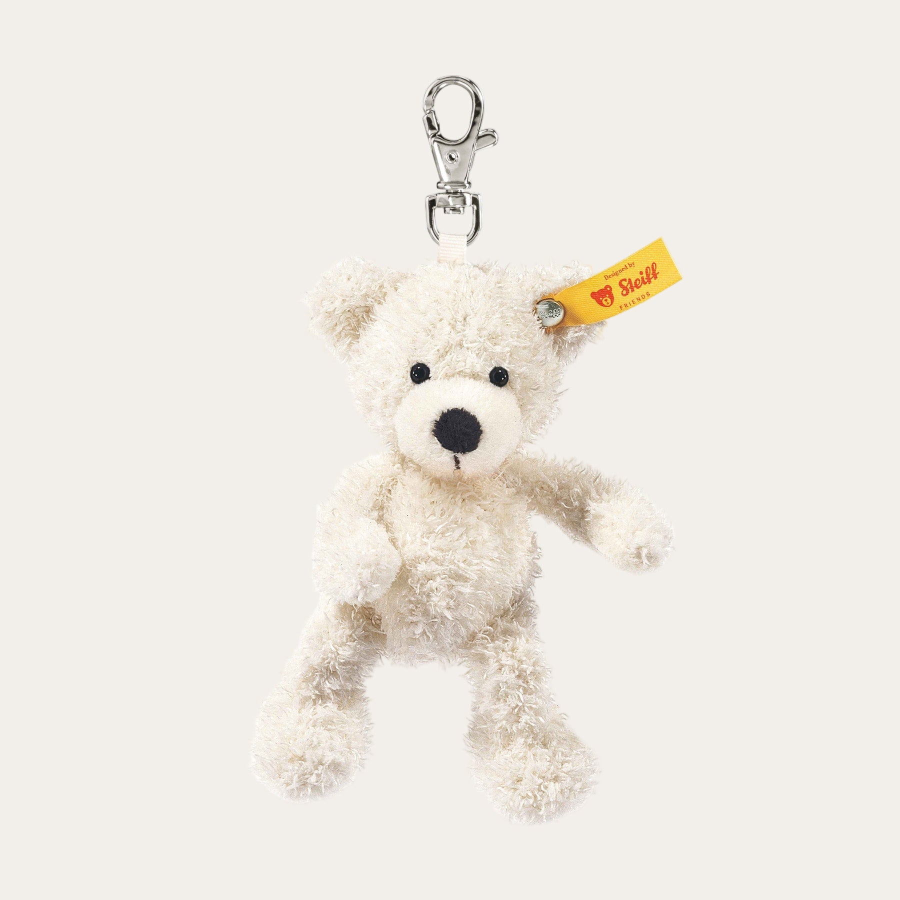 Steiff White Lotte Bear Pendant Keyring - Bumbles & Boo