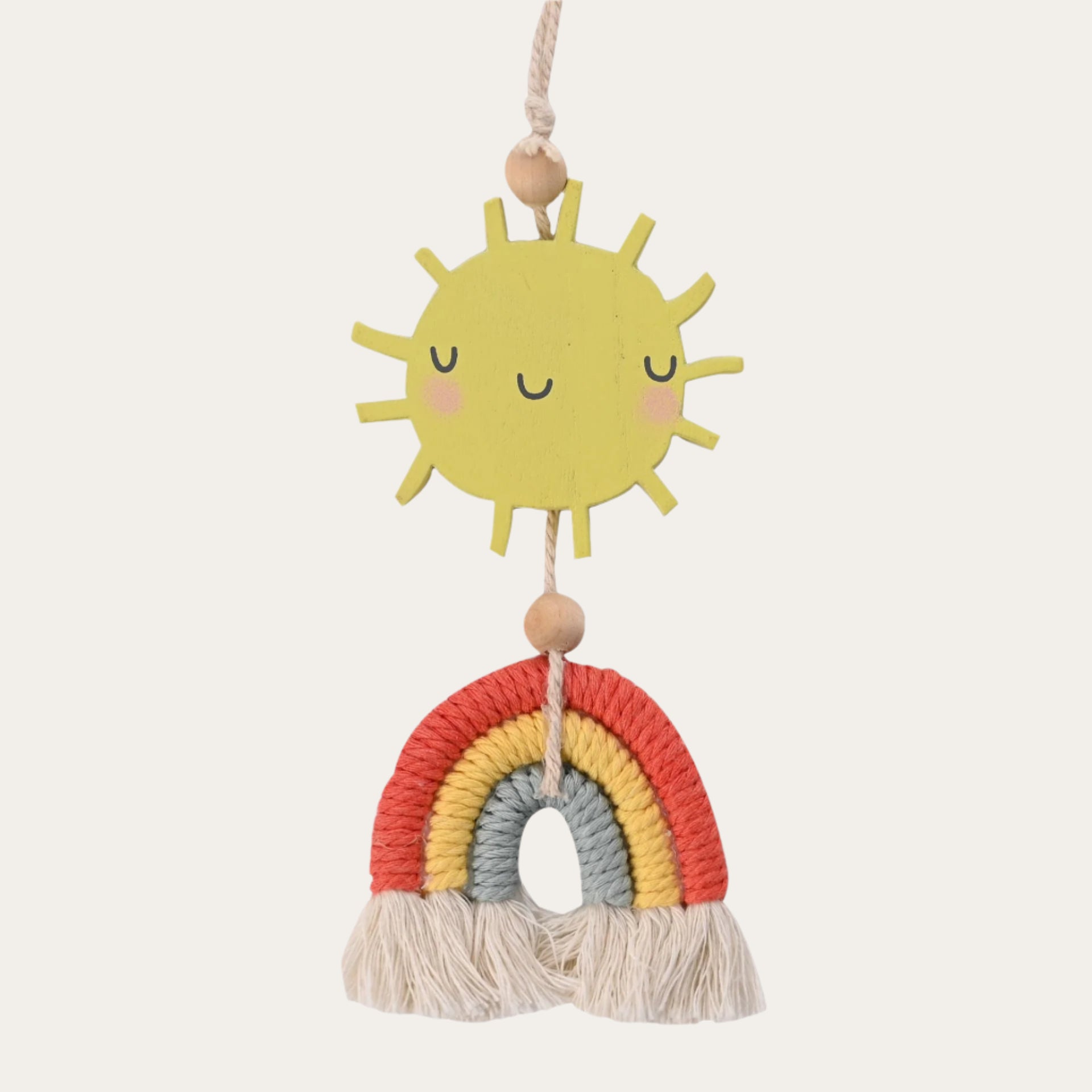 Unisex Baby Hanging Plaque - Sunshine & Rainbow Decoration Baby Plaque.
