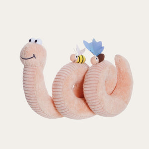 Superworm soft cuddly toy.
