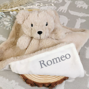 Brown teddy bear comforter