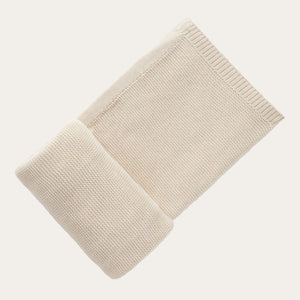 Cosy cotton baby blanket in biscuit beige