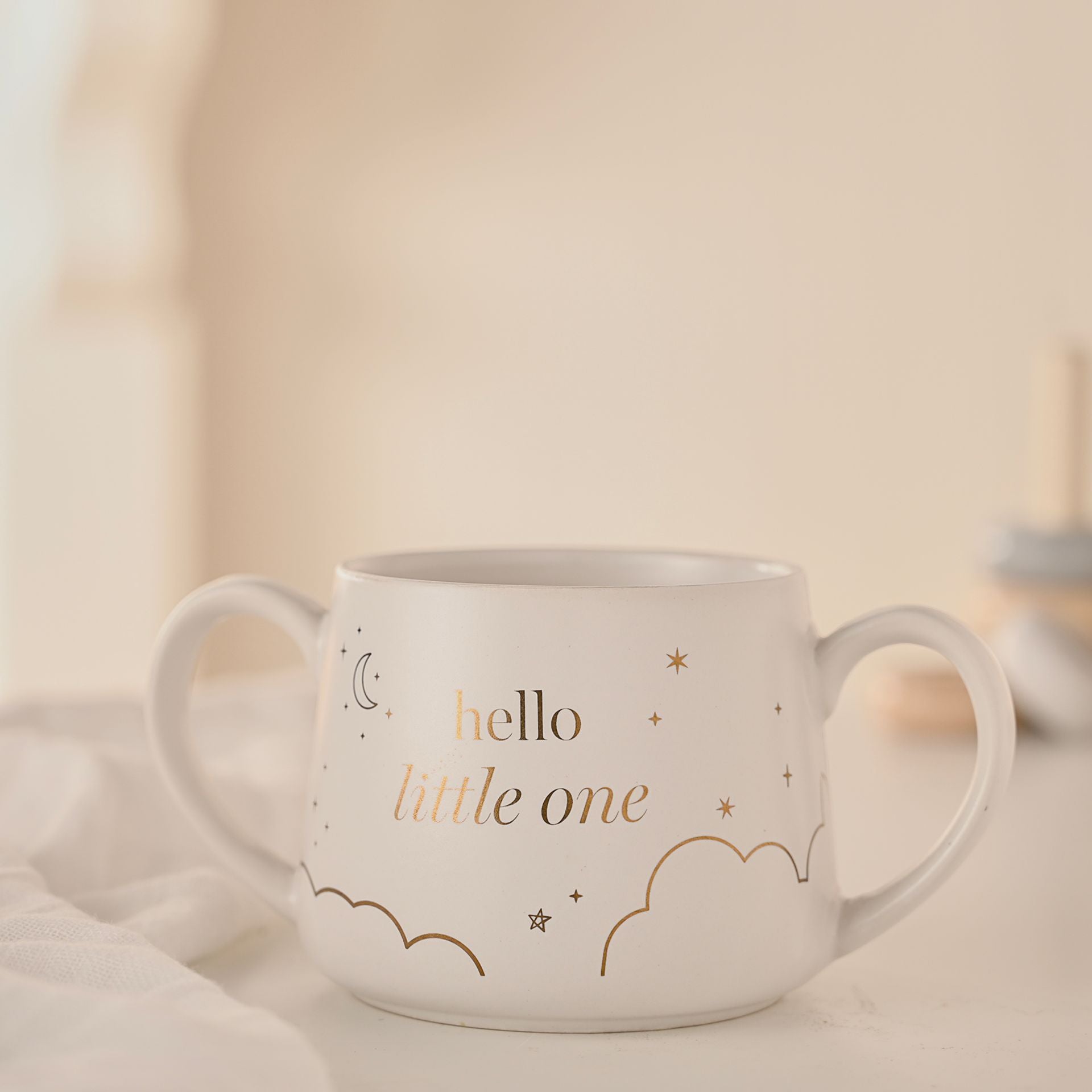Babies First Mug ' Hello Little One' Baby Dining Set.