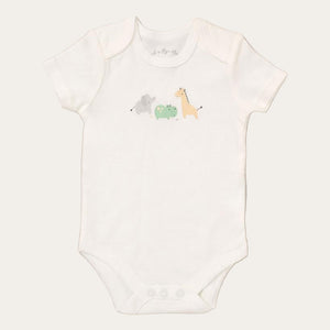 Neutral baby bib and outfit gift set