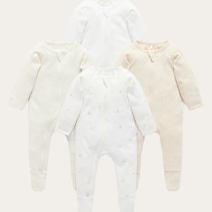 Unisex vanilla baby grow set – 100% organic