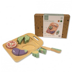 Wooden Toy 10 Piece Vegetable Cutting Board Wooden Toy.