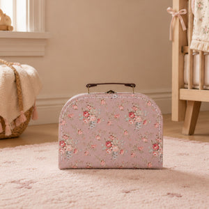 Vintage floral luggage trunk small