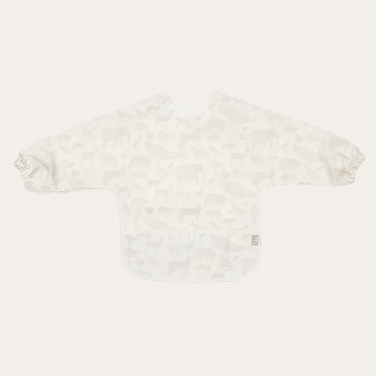 Waterproof Bib with Sleeves - Animals Nougat Bandana Bib.