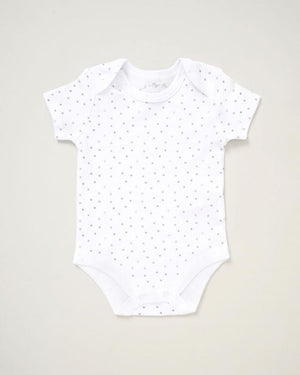 baby vest in white with spots