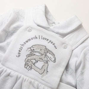 White Baby Girls Guess How Much I Love You dress and top set