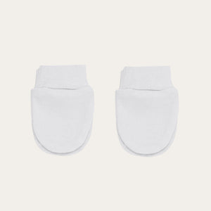 White Anti Scratch Baby Mittens 0-6 Months Mittens.