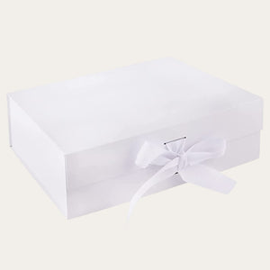 White Magnetic Gift Box Empty Hamper.