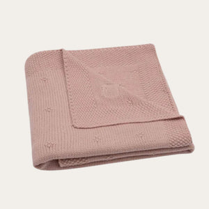 Beautiful Cosy Baby Knit Blanket - Wild Rose Pink Baby Blanket.