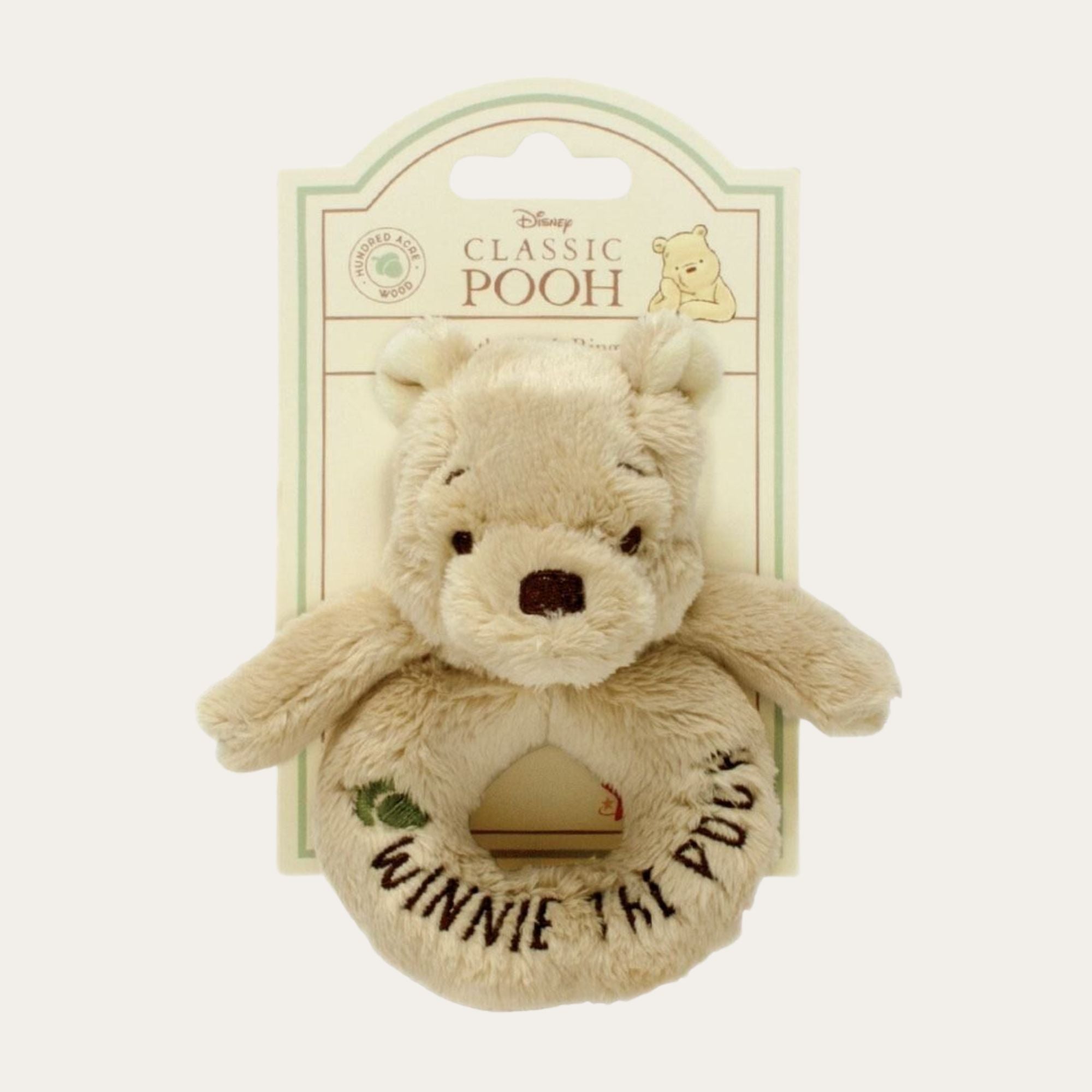 Plush Ring Rattle Winnie The Pooh Rattle.