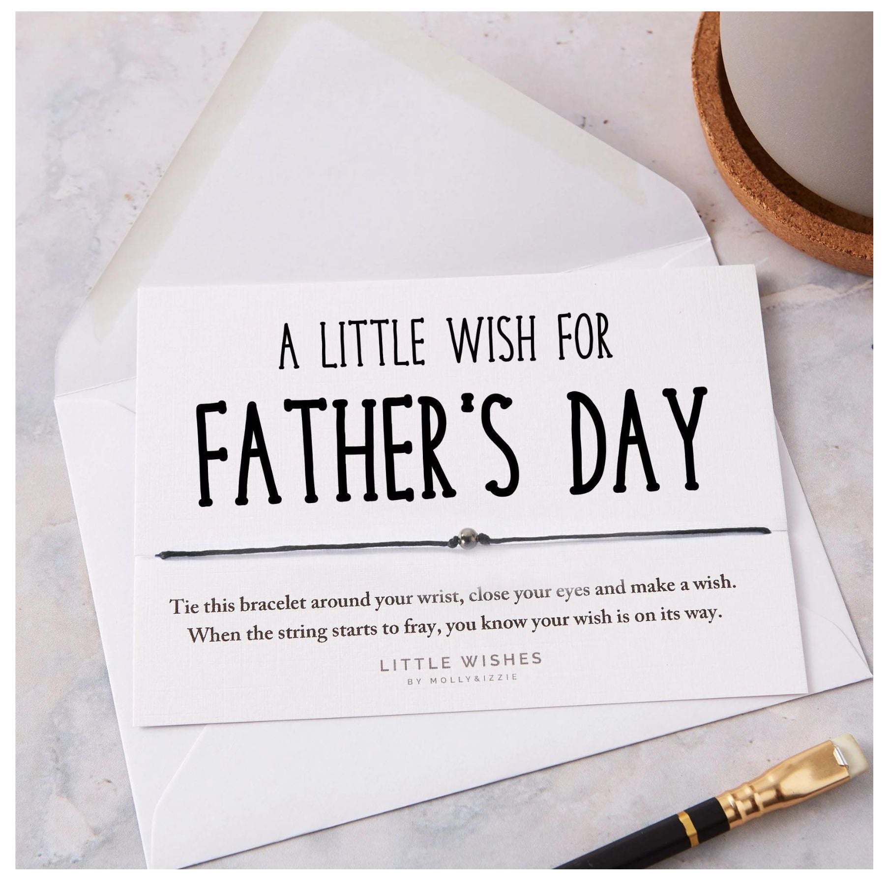 A Little Wish For Fathers Day Cord Bracelet