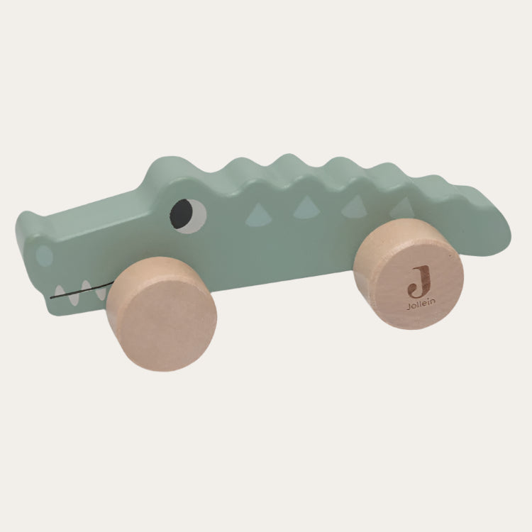 Wooden Crocodile on Wheels | Jungle-Themed Baby Toy & Nursery Decor Wooden Toy.