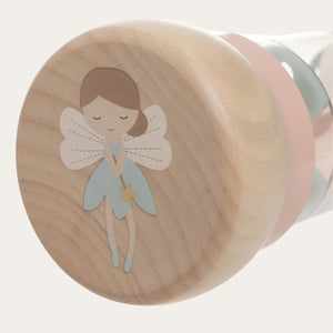 Lovely Birds wooden rattle with colourful beads