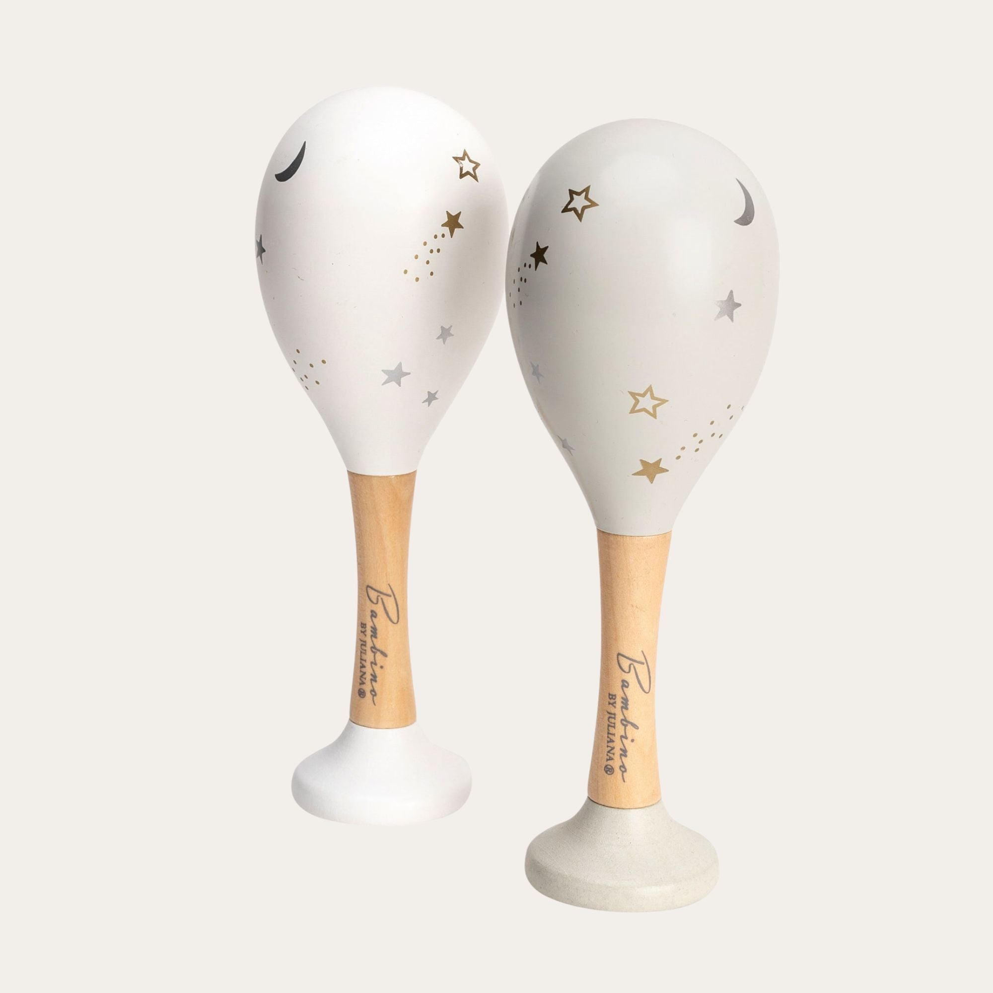 Pair of Maracas / Shakers - Wooden Musical Toys - Bumbles & Boo