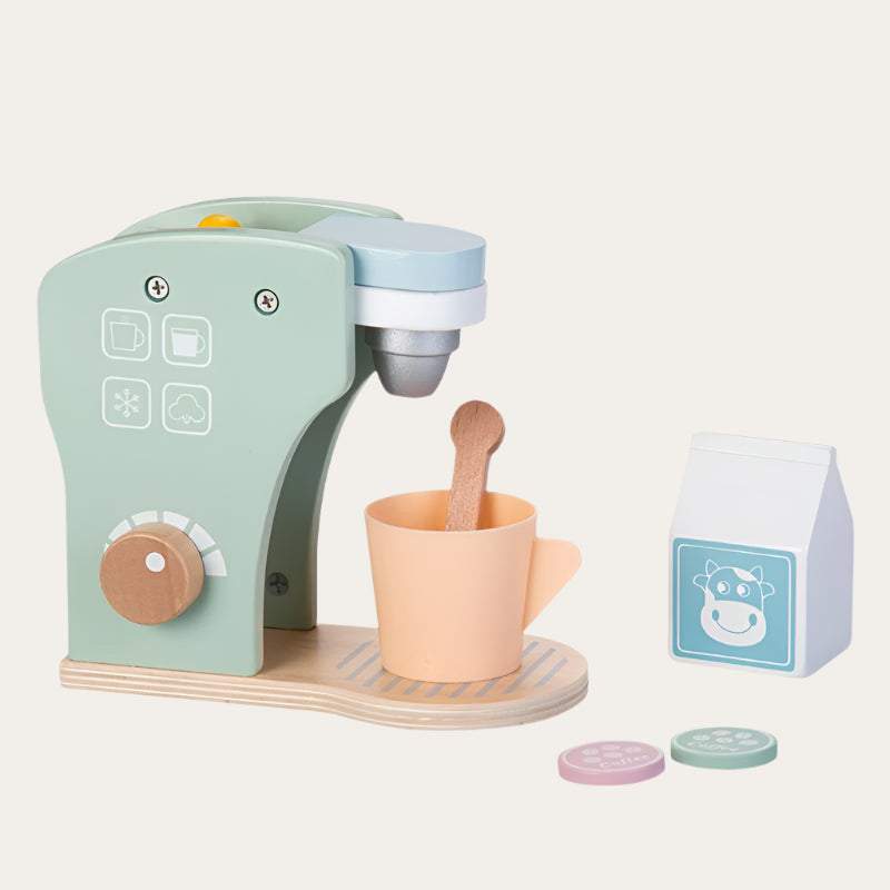 Wooden Educational Coffee Maker Set Toy (6 pcs) Wooden Toy.