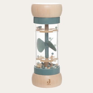 Wooden rain sound toy rattle for babies
