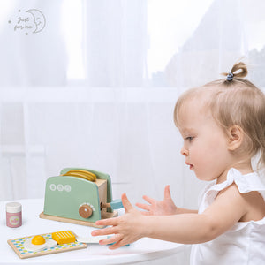 Wooden Educational Toaster Set Toy (8 pcs) Wooden Toy.