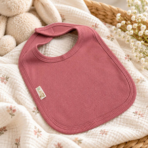 Baby Girl Dusky Pink Eco Friendly Bib (matching hat available) Bandana Bib.