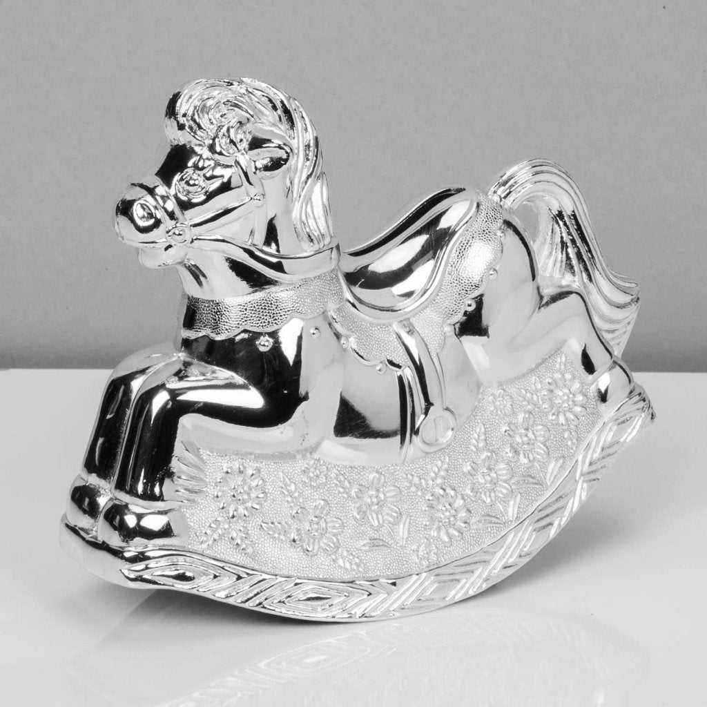 Bambino Silver Plated Rocking Horse Money Box Money Box.