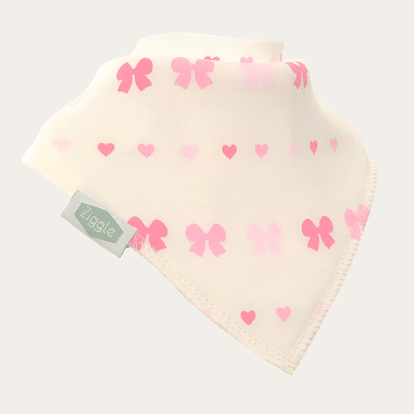 Hearts and Bows Bandana Bib Bandana Bib.