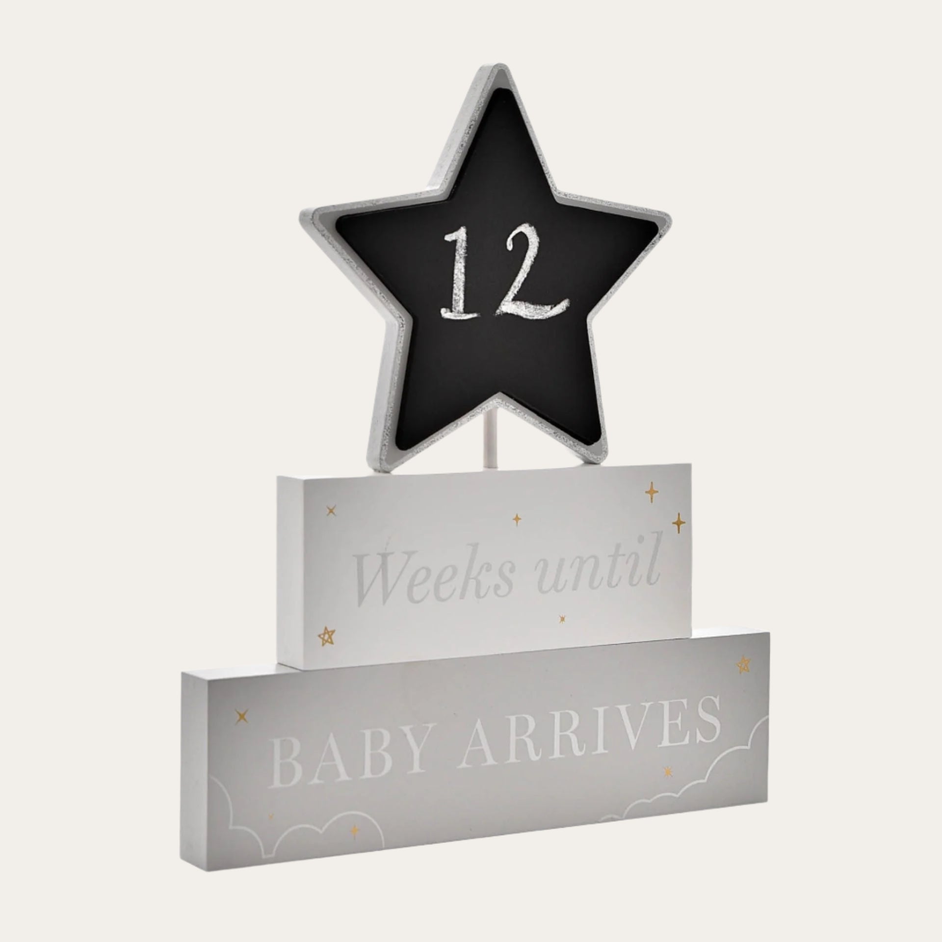 Pregnancy Weekly Count Down Plaque 'Weeks Until Baby Arrives' Baby Plaque.