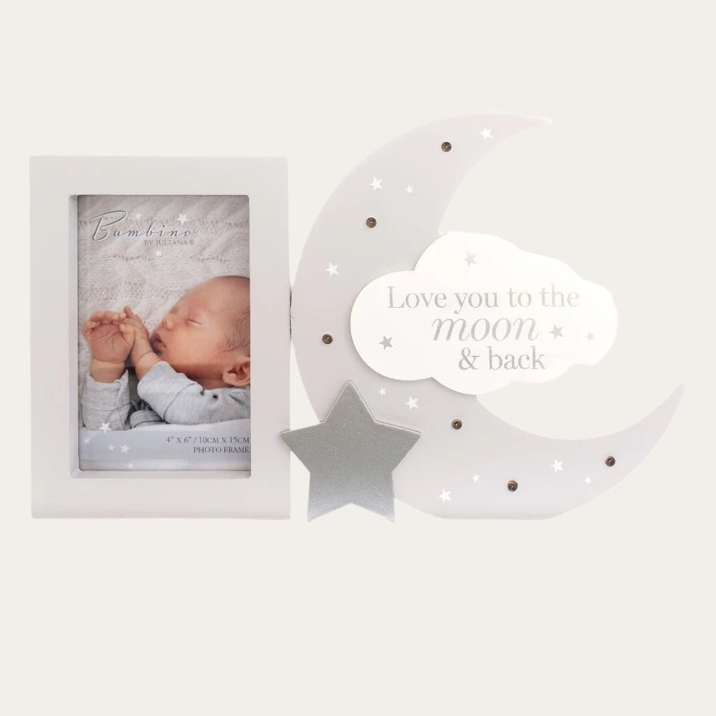 Bambino Light Up Mantel Plaque Frame "Love You to the Moon" Baby Plaque.