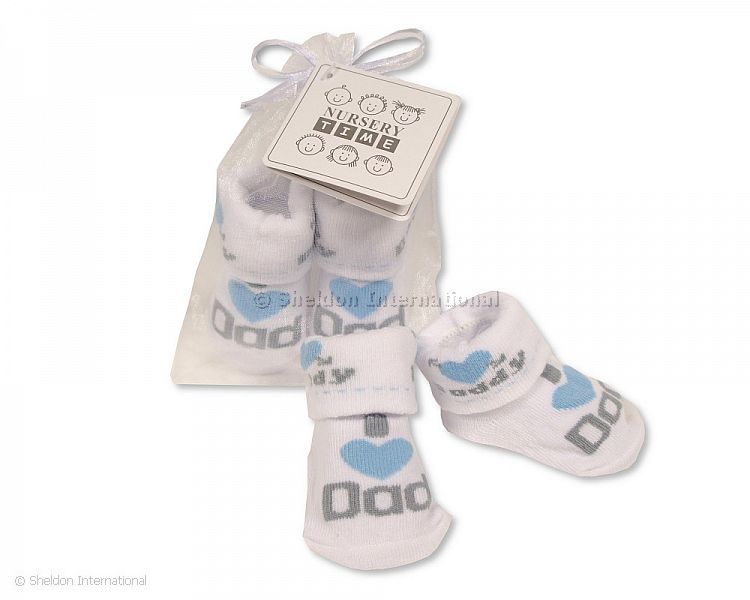 Baby Socks in Mesh Bag - I Love Daddy