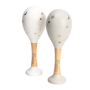 Wooden Maracas shakers musical baby and toddler toys.